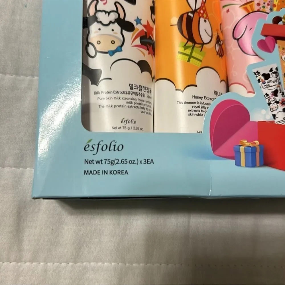 ESFOLIO SET OF 3 CLEANSING FOAM MILK COLLAGEN HONEY